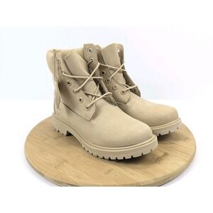 Timberland 6" Premium Waterproof Boot Beige Womans 6.5 Pimaloft 200 Grams